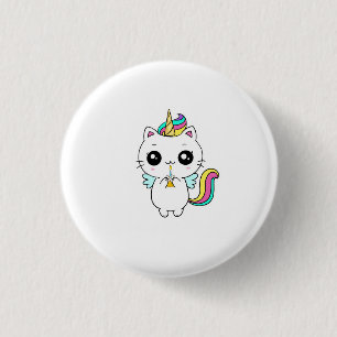 Unicorn, rainbow unicorn, cute 3 cm round badge