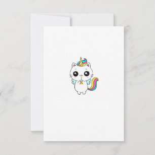Unicorn, rainbow unicorn, cute thank you card