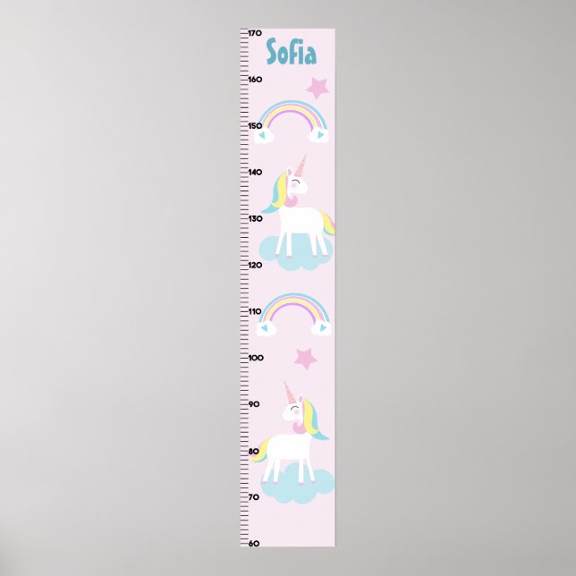 Unicorn & Rainbows Growth Chart Keep at 8x44! (Front)