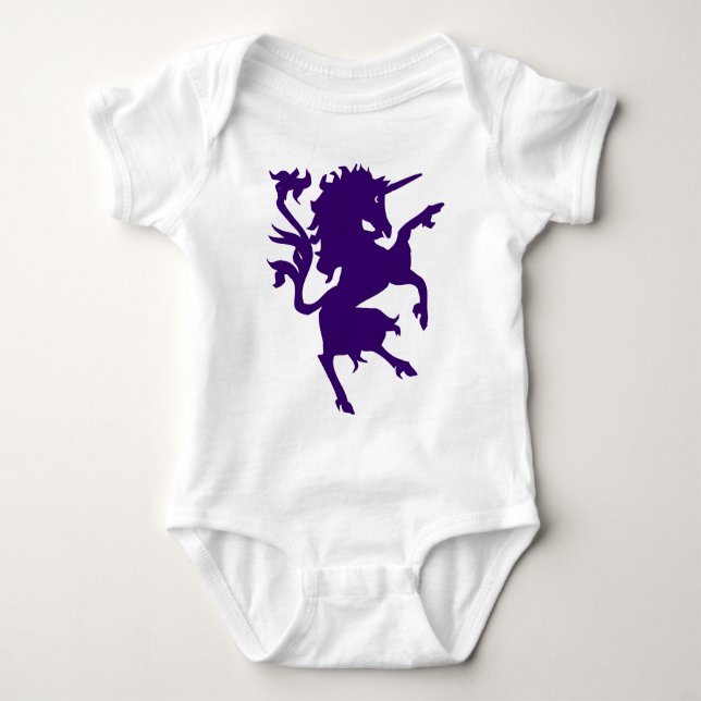 Unicorn Rampant Baby Bodysuit (Front)
