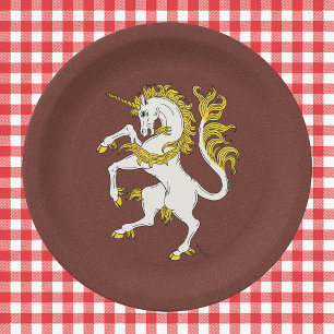 Unicorn Rampant Paper Plate