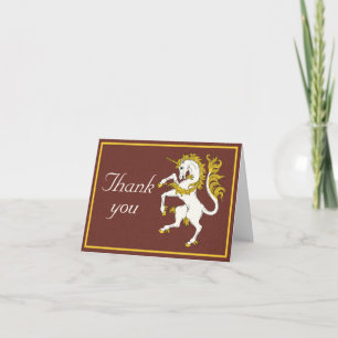 Unicorn Rampant Thank You Card