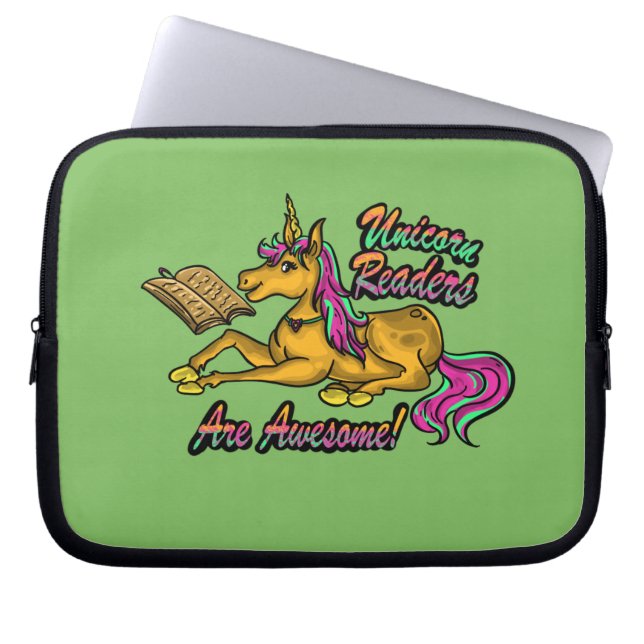 Unicorn Readers Are Awesome Book Sleeve (Front)
