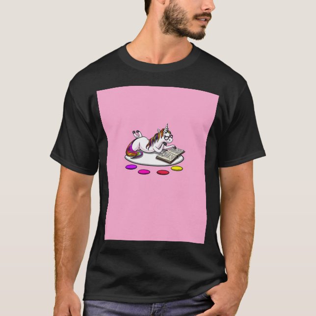 Unicorn Reading Book T-Shirt (Front)