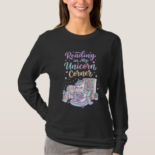 Unicorn Reading in My Unicorn Corner Cute Pastel T T-Shirt