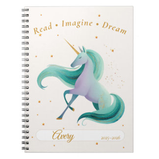 Unicorn Reading Journal – Personalised Name & Year