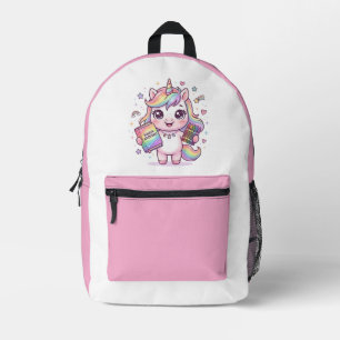 Unicorn Ready for School Printed Backpack