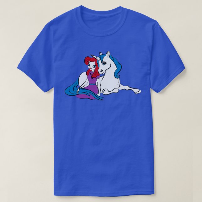 Unicorn Red Head Princess T-Shirt (Design Front)