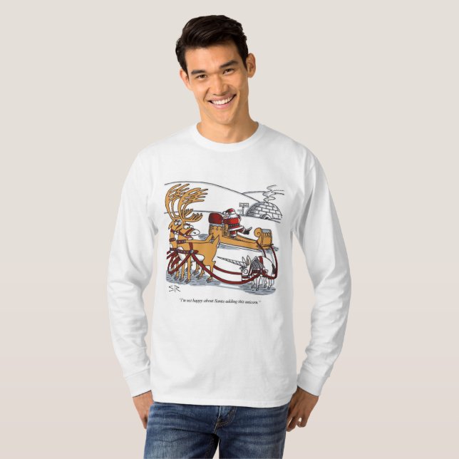 Unicorn Reindeer long sleeve shirt (Front Full)