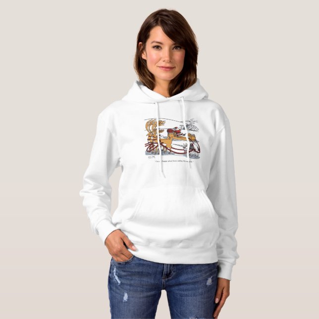 Unicorn Reindeer women hooded sweatshirt (Front Full)