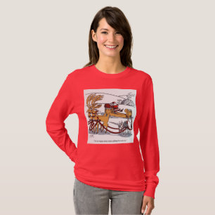 Unicorn Reindeer women red long sleeve shirt