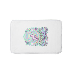 Unicorn Respawn with Sparkles Premium Vector Stick Bath Mat