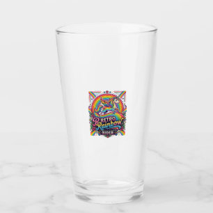 Unicorn Retro Rainbow Rider Glass