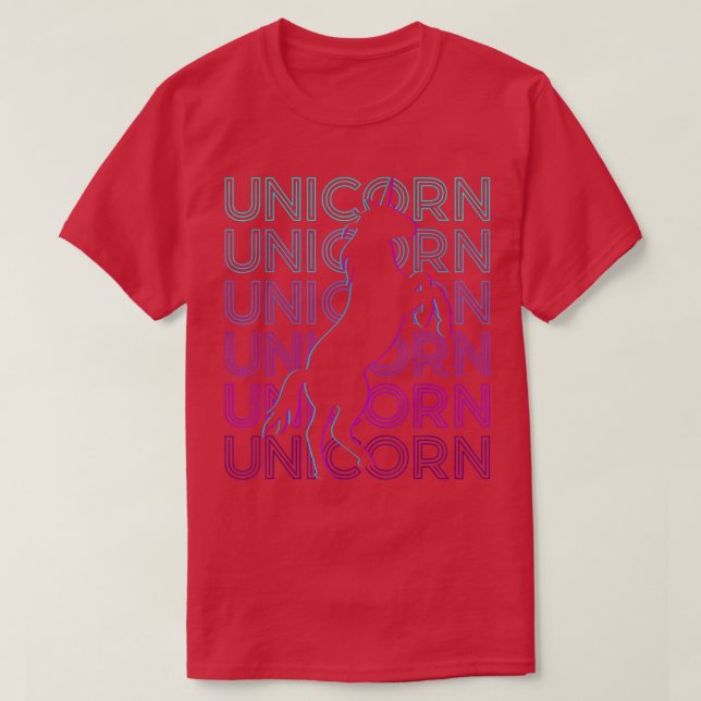 Unicorn Retro  T-Shirt (Design Front)