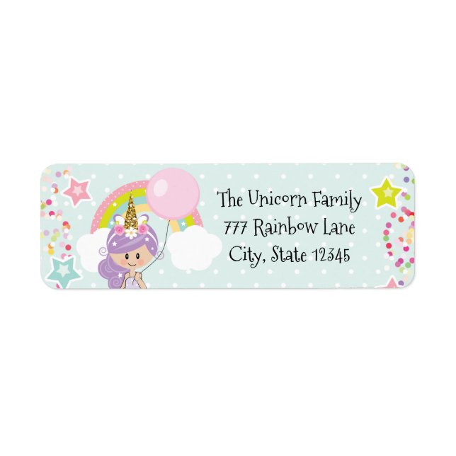 Unicorn Return Address Labels (Front)