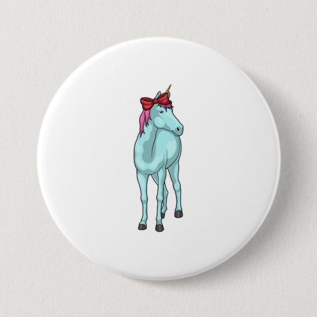 Unicorn Ribbon 7.5 Cm Round Badge (Front)