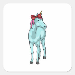 Unicorn Ribbon Square Sticker