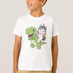 Unicorn Rides On Trex Cute Dinosaur With Unicorns T-Shirt