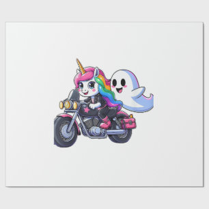 Unicorn Riding A Motorcycle Boys Girls Men Women K Wrapping Paper