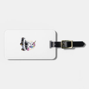 Unicorn Riding Kei Car Boys Girls Women Kids Teen Luggage Tag