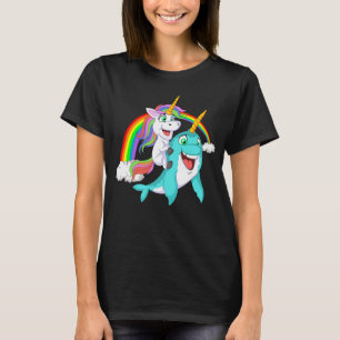 unicorn riding narwhal T-Shirt