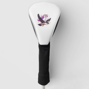 Unicorn Riding Peregrine Falcon Boy Girls Men Wome Golf Head Cover