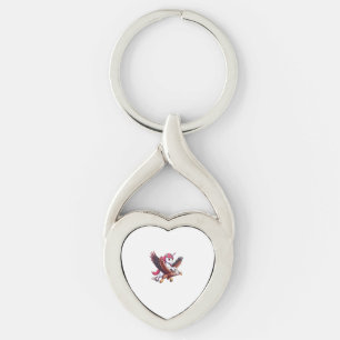 Unicorn Riding Red-tailed Hawk Boys Girls Men Wome Key Ring