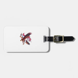 Unicorn Riding Red-tailed Hawk Boys Girls Men Wome Luggage Tag