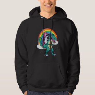 Unicorn Riding Rex Dinosaur Boys Girls Men Women R Hoodie