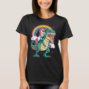 Unicorn Riding Rex Dinosaur Boys Girls Men Women R T-Shirt