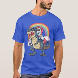Unicorn Riding T Rex Dinosaur Boys Girls Kids Gift T-Shirt