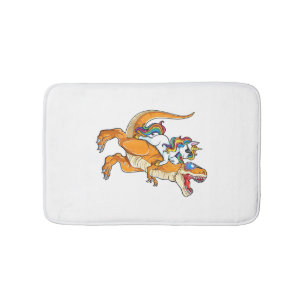 Unicorn Riding T rex Men Women Dinosaur Funny Boys Bath Mat