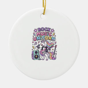 Unicorn Rock Music Unicorn Charming Marketplace Ar Ceramic Tree Decoration