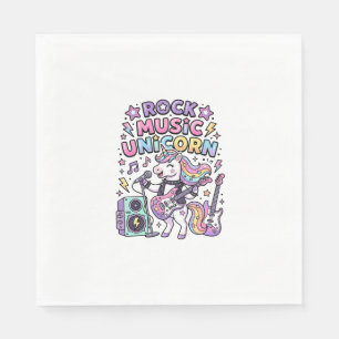 Unicorn Rock Music Unicorn Charming Marketplace Ar Napkin
