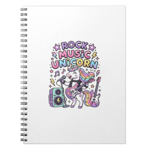 Unicorn Rock Music Unicorn Charming Marketplace Ar Notebook