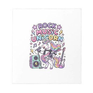 Unicorn Rock Music Unicorn Charming Marketplace Ar Notepad