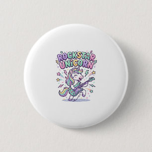 Unicorn Rockstar Unicorn Charming Apparel Graphic_ 6 Cm Round Badge