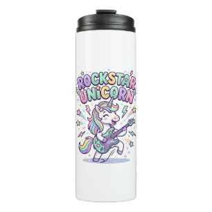 Unicorn Rockstar Unicorn Charming Apparel Graphic_ Thermal Tumbler