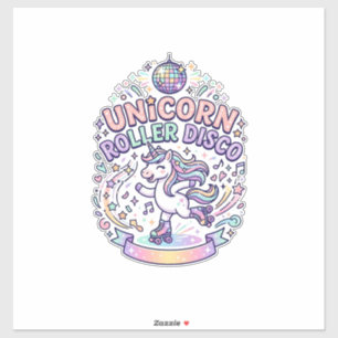 Unicorn Roller Disco Graphic Design T-Shirt Design