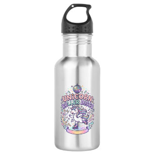 Unicorn Roller Disco Graphic Design T-Shirt Design 532 Ml Water Bottle