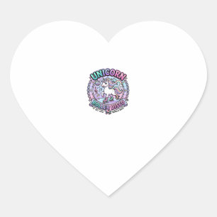 Unicorn Roller Disco POD Ready Marketplace Artwork Heart Sticker