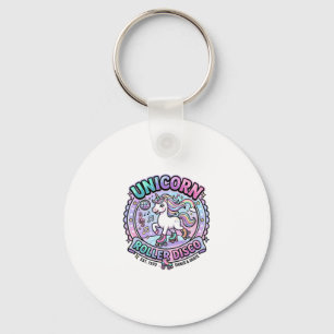 Unicorn Roller Disco POD Ready Marketplace Artwork Key Ring