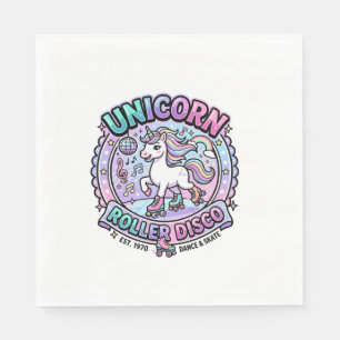 Unicorn Roller Disco POD Ready Marketplace Artwork Napkin