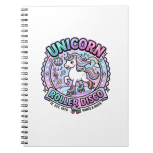 Unicorn Roller Disco POD Ready Marketplace Artwork Notebook