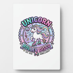 Unicorn Roller Disco POD Ready Marketplace Artwork Plaque