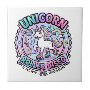 Unicorn Roller Disco POD Ready Marketplace Artwork Tile