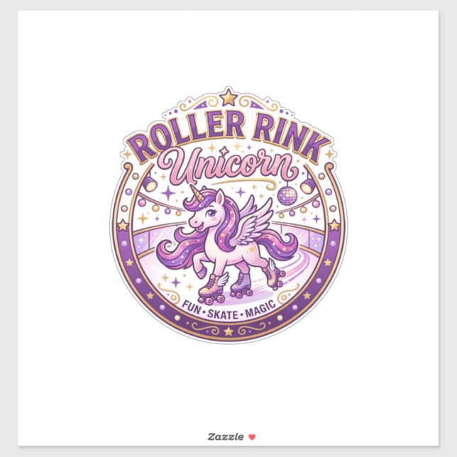 Unicorn Roller Rink Unicorn POD Ready Merch Design (Sheet)