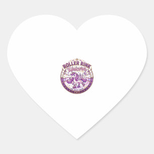 Unicorn Roller Rink Unicorn POD Ready Merch Design Heart Sticker