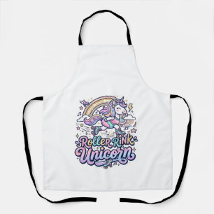 Unicorn Roller Rink Unicorn Premium Vector Sticker Apron