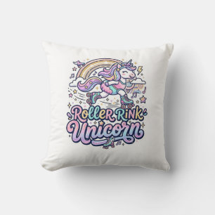 Unicorn Roller Rink Unicorn Premium Vector Sticker Cushion